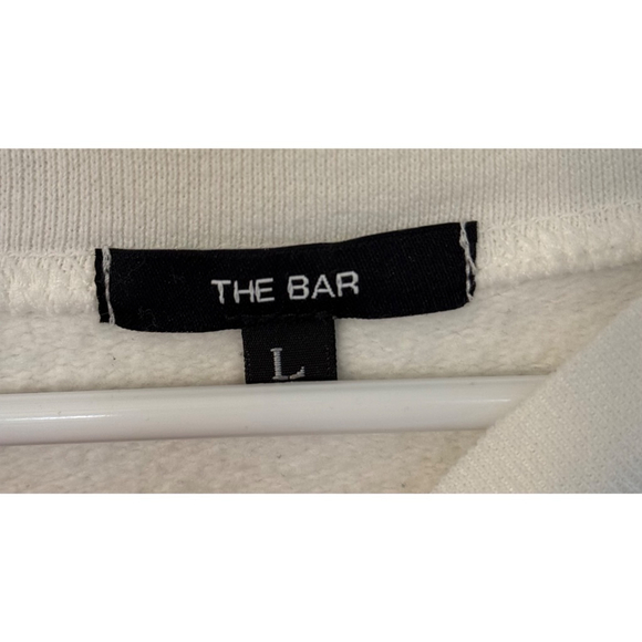 Women's The Bar Varsity Sweatshirt L White/Pink - Picture 6 of 9